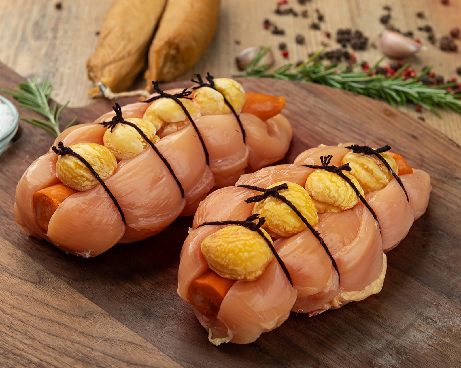 Peito de Frango recheado C/Castanha e Farinheira